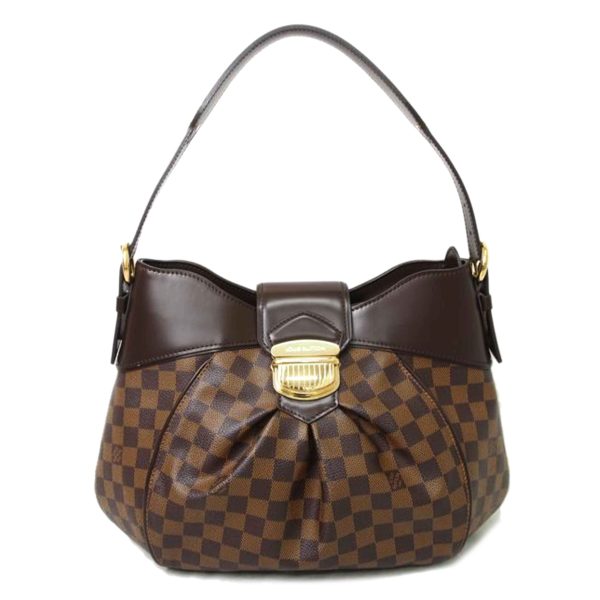 72743 1 Louis Vuitton Sistine MM Damier Ebene Bag Brown