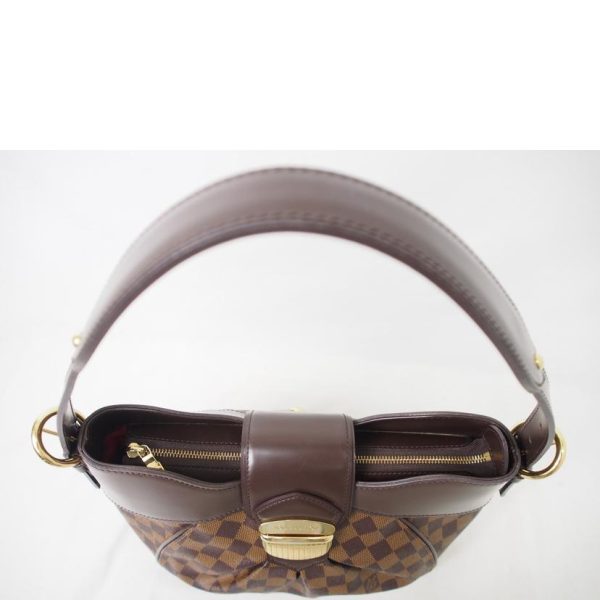 72743 5 Louis Vuitton Sistine MM Damier Ebene Bag Brown