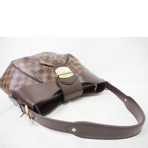 72743 6 Louis Vuitton Sistine MM Damier Ebene Bag Brown