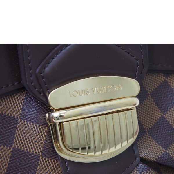 72743 9 Louis Vuitton Sistine MM Damier Ebene Bag Brown