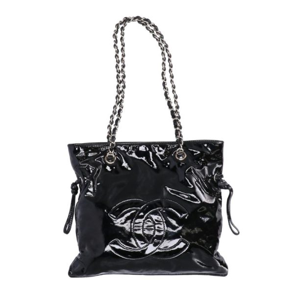 72776 1 Chanel Bonbon Enamel Chain Shoulder Bag Black