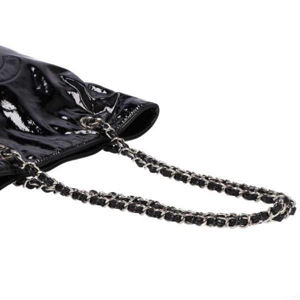 72776 4 Chanel Bonbon Enamel Chain Shoulder Bag Black