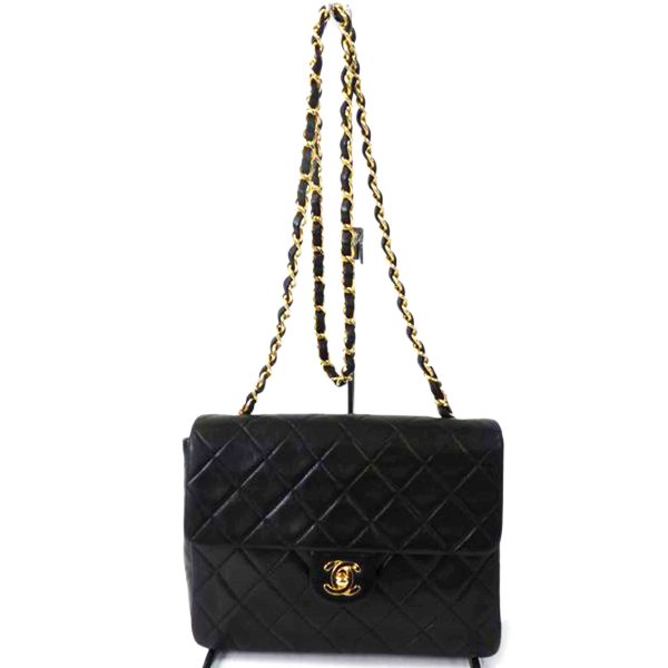 72816 1 Chanel Matelassé Cocomark Mini Chain Shoulder Bag Lambskin Black