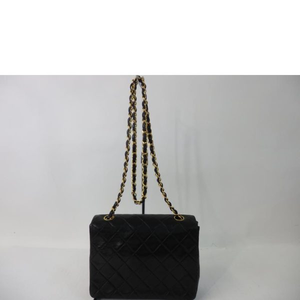 72816 2 Chanel Matelassé Cocomark Mini Chain Shoulder Bag Lambskin Black