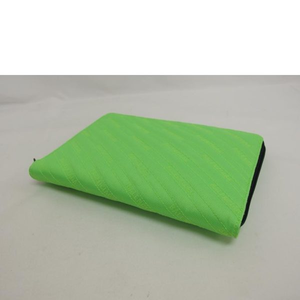 72829 3 Balenciaga Nylon Clutch Bag Neo Green