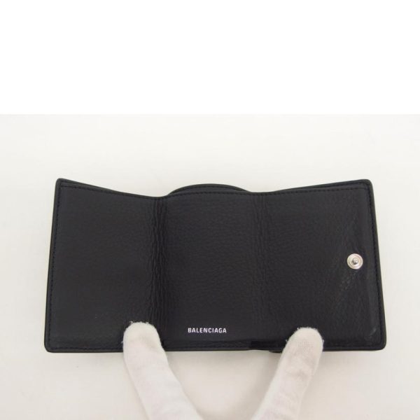 72843 5 Balenciaga Paper Mini Wallet Black