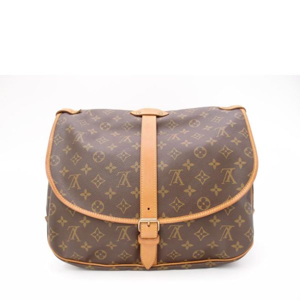 73028 2 Louis Vuitton Saumur Monogram Handbag Brown