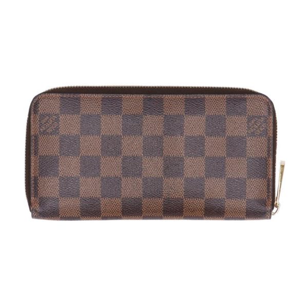 73063 2 Louis Vuitton Zippy Wallet Damier Ebene Wallet Brown