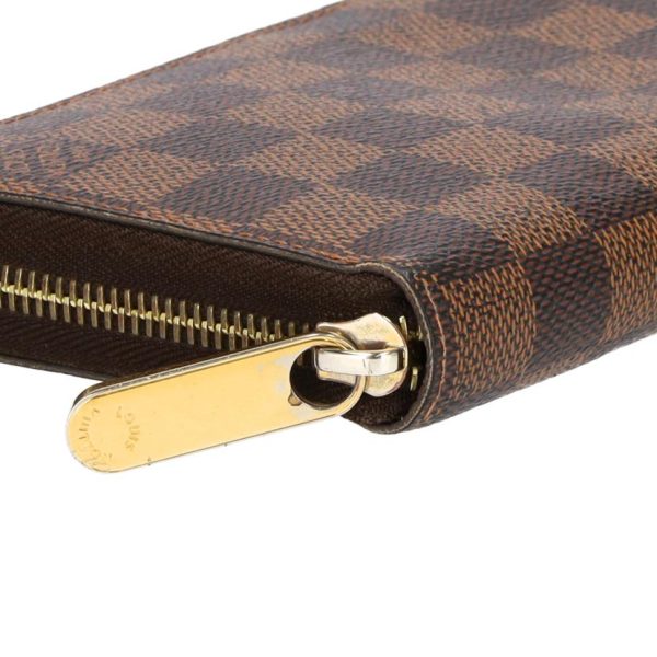 73063 3 Louis Vuitton Zippy Wallet Damier Ebene Wallet Brown