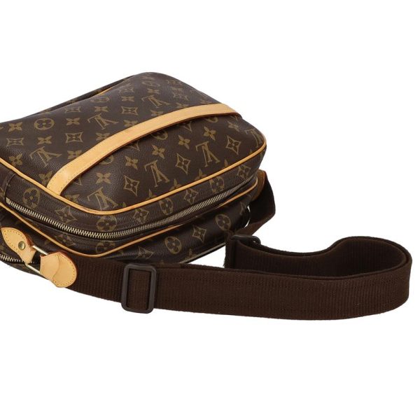 73080 4 Louis Vuitton Reporter PM Monogram Shoulder Bag Brown