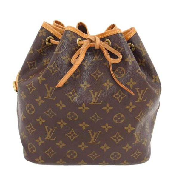 73110 1 Louis Vuitton Petit Noe Monogram Shoulder Bag Brown