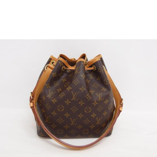 73110 2 Louis Vuitton Petit Noe Monogram Shoulder Bag Brown