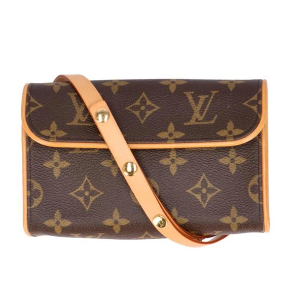 73134 1 Louis Vuitton Pochette Florentine Monogram Handbag Brown