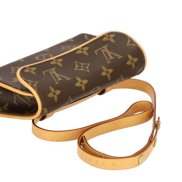 73134 4 Louis Vuitton Pochette Florentine Monogram Clutch Bag Brown