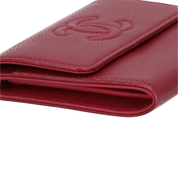 73158 3 Chanel Caviar Skin Wallet Bordeaux