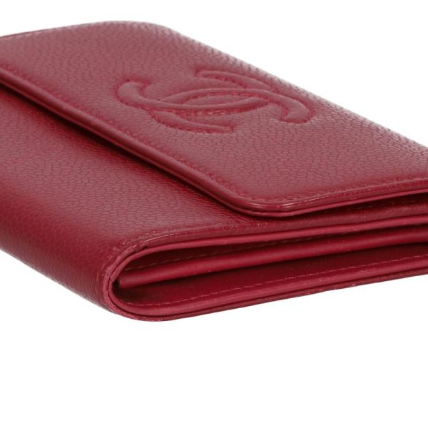 73158 6 Chanel Caviar Skin Wallet Bordeaux