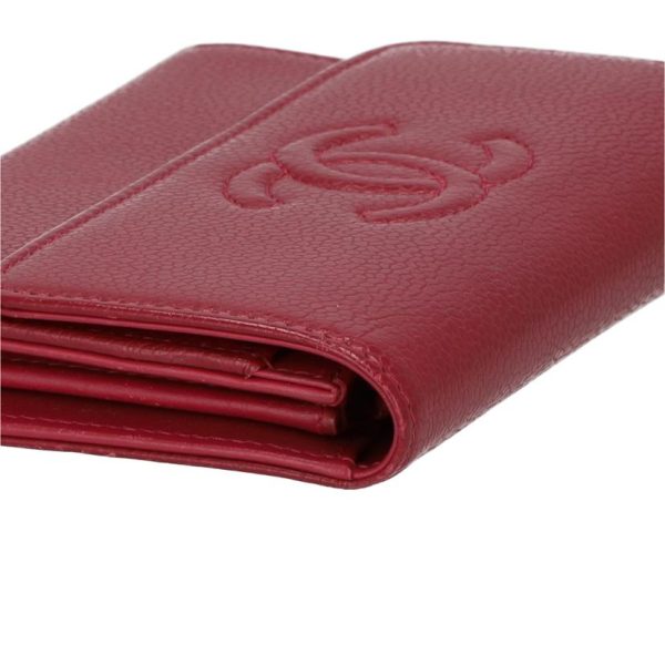 73158 7 Chanel Caviar Skin Wallet Bordeaux