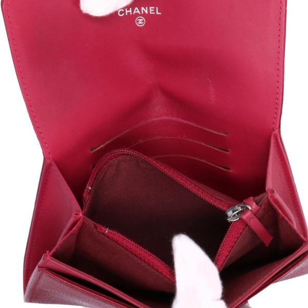 73158 8 Chanel Caviar Skin Wallet Bordeaux