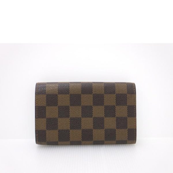 73226 2 Louis Vuitton Portomone Bier Tresor Wallet Damier Ebene Brown