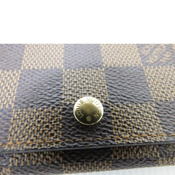 73226 9 Louis Vuitton Portomone Bier Tresor Wallet Damier Ebene Brown