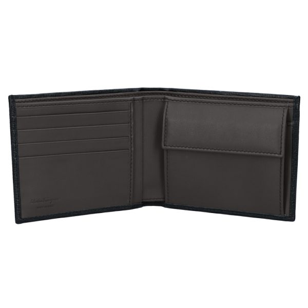 73289 3 FERRAGAMO fold wallet bi fold wallet BLACK NERO