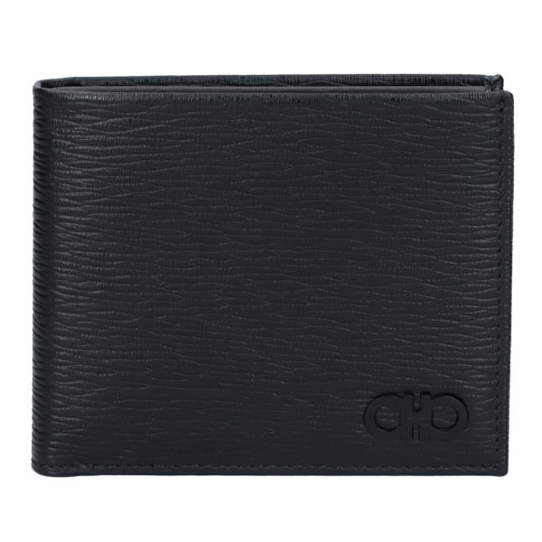 73289 5 FERRAGAMO fold wallet bi fold wallet BLACK NERO