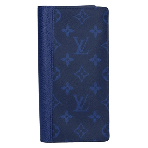 73301 1 LOUIS VUITTON Long Wallet Taigarama Portefeuille Braza Cobalt