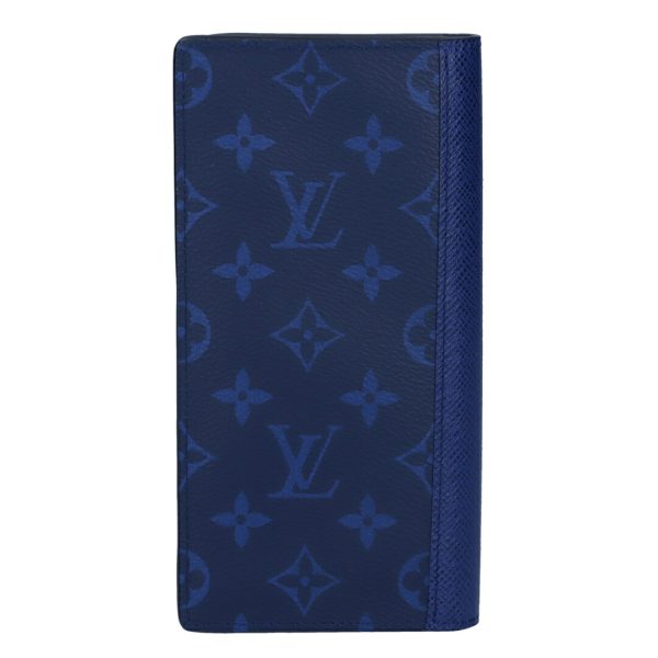 73301 2 LOUIS VUITTON Long Wallet Taigarama Portefeuille Braza Cobalt