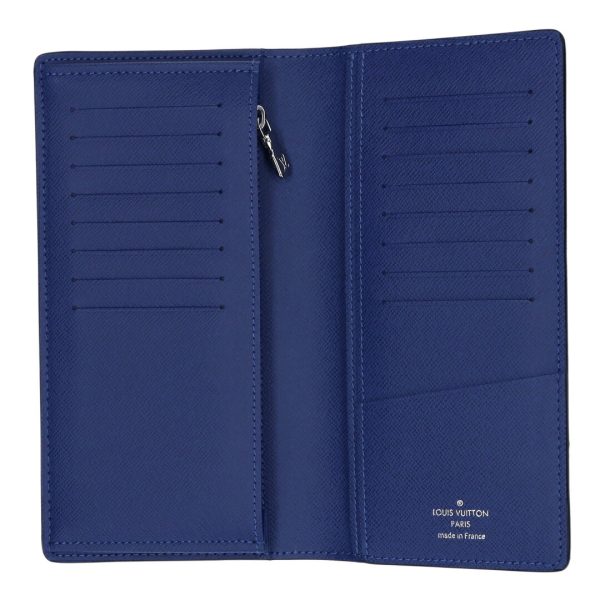 73301 3 LOUIS VUITTON Long Wallet Taigarama Portefeuille Braza Cobalt