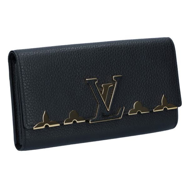 73304 1 LOUIS VUITTON Long Wallet Portefeuille Capucines Noir