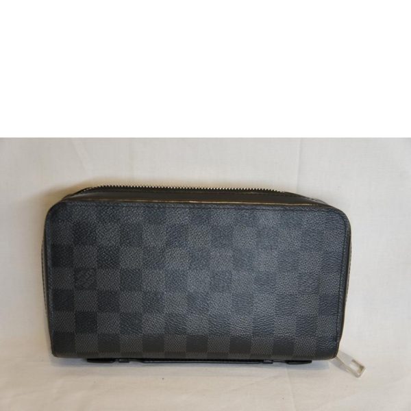 73334 2 Louis Vuitton Zippy XL Damier Graphite Wallet Gray