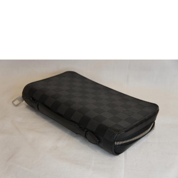 73334 3 Louis Vuitton Zippy XL Damier Graphite Wallet Gray