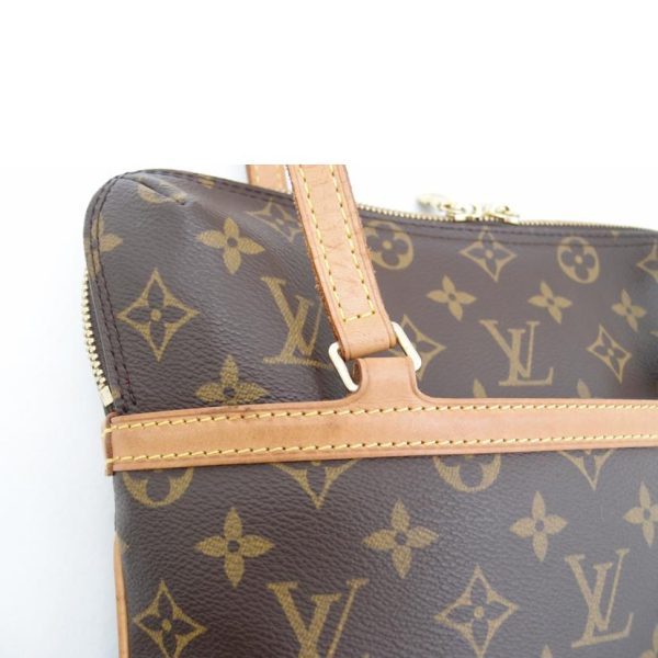 73339 8 Louis Vuitton Cousan GM Monogram Shoulder Bag Brown