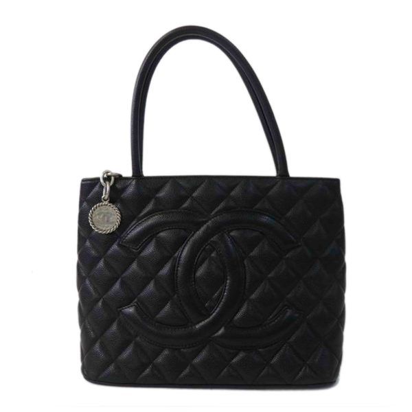 73387 1 Chanel Caviar Skin Reprint Tote Black