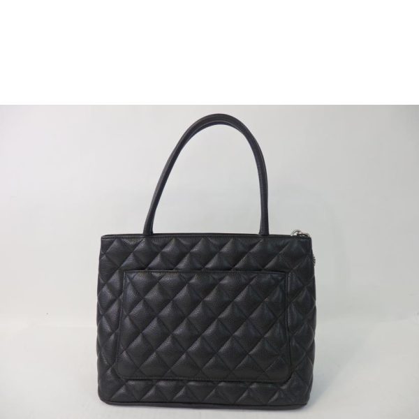 73387 2 Chanel Caviar Skin Reprint Tote Black