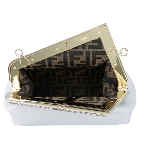 73391 3 FENDI First Small WHITE STONE SOFT GOLD