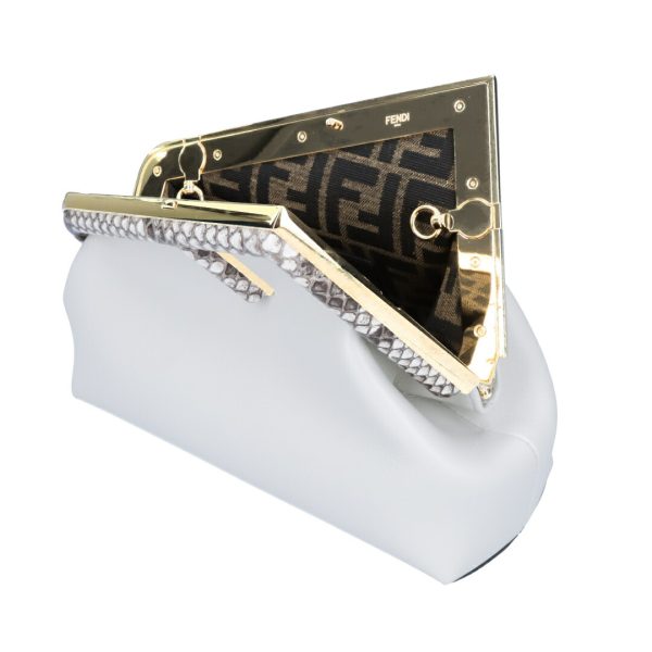 73391 4 FENDI First Small WHITE STONE SOFT GOLD