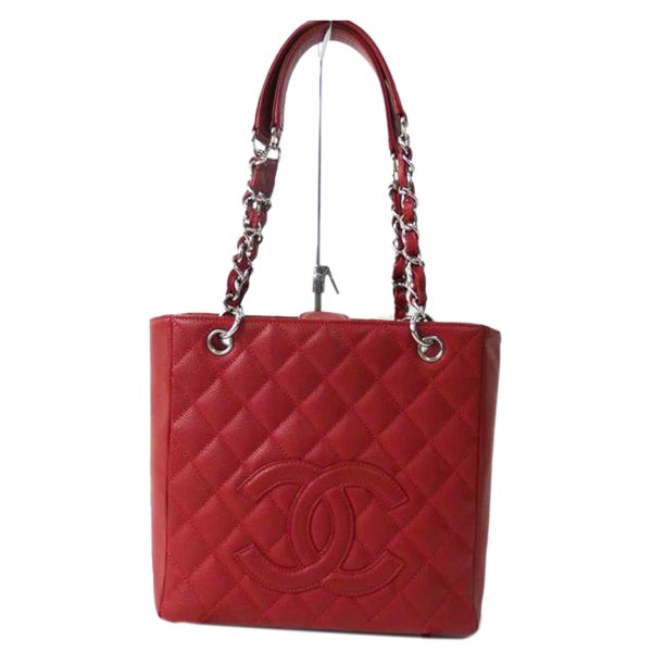 73394 1 Chanel Cocomark PST Tote Bag Caviar Red