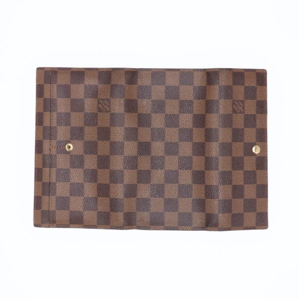 73394 2 Louis Vuitton Portefeuil International Wallet Damier Ebene Brown