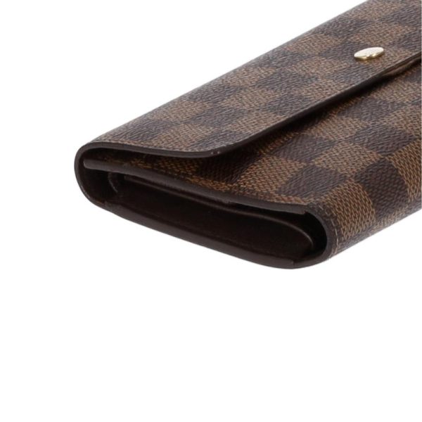 73394 3 Louis Vuitton Portefeuil International Wallet Damier Ebene Brown