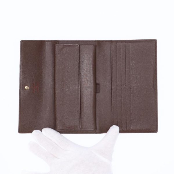 73394 4 Louis Vuitton Portefeuil International Wallet Brown