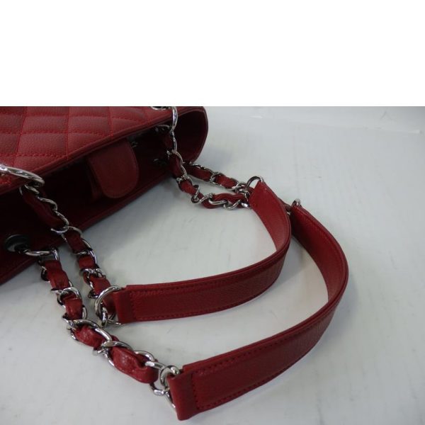 73394 5 Chanel Cocomark PST Tote Bag Caviar Red