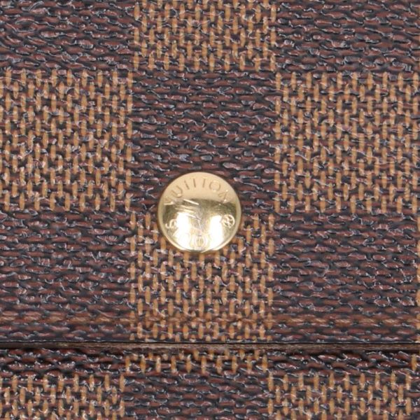 73394 7 Louis Vuitton Portefeuil International Wallet Damier Ebene Brown