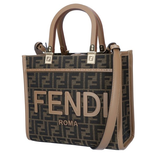 73402 1 FENDI 2WAY Bag Sunshine 8BH394 Brown Small