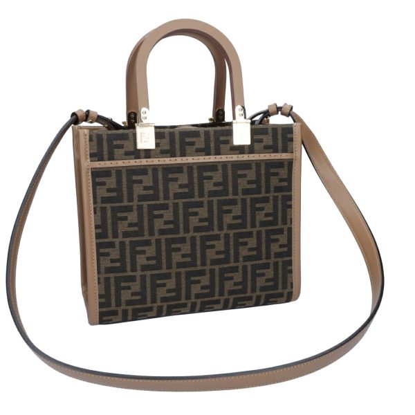 73402 2 FENDI 2WAY Bag Sunshine 8BH394 Brown Small