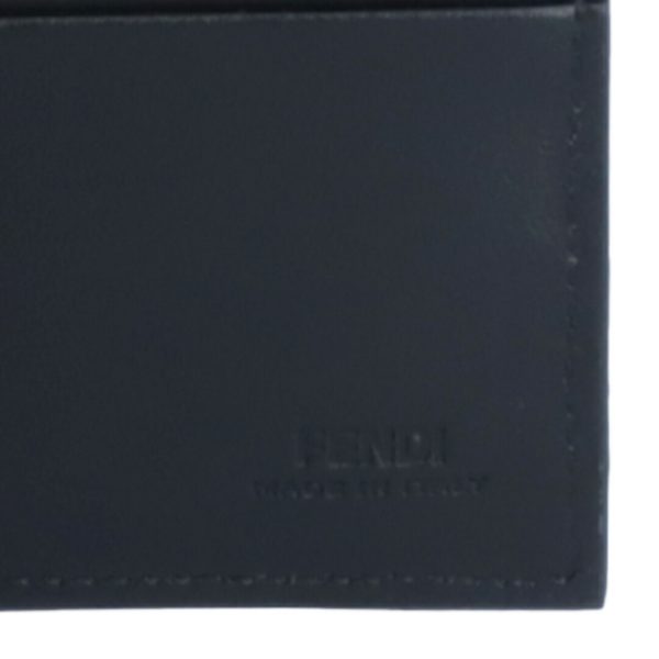 73408 4 FENDI Folding Wallet Bifold Wallet No Coin Purse 7M0169 Black