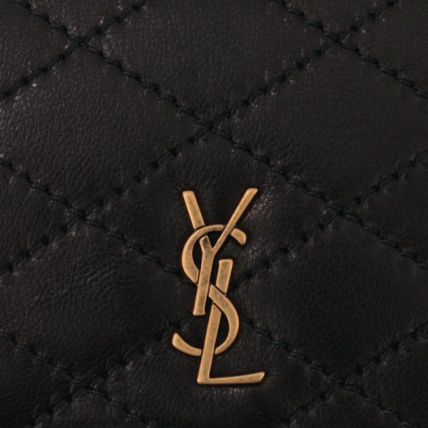 7344941el07 3 Saint Laurent Paris Wallet Tri fold Gabby Quilted Clasp Small Wallet