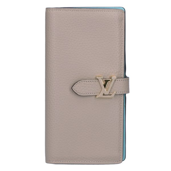 73477 5 LOUIS VUITTON Long Wallet Bifold Vertical Wallet Taurillon