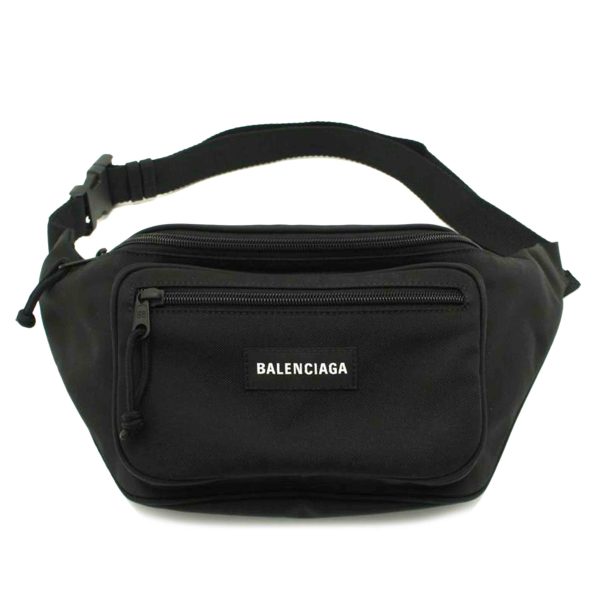 73486 1 Balenciaga Explorer Nylon Belt Body Bag Black