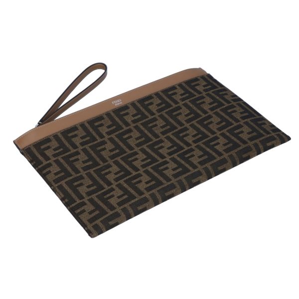 73582 5 FENDI Clutch Bag Flat Slim Clutch Medium FF Jacquard